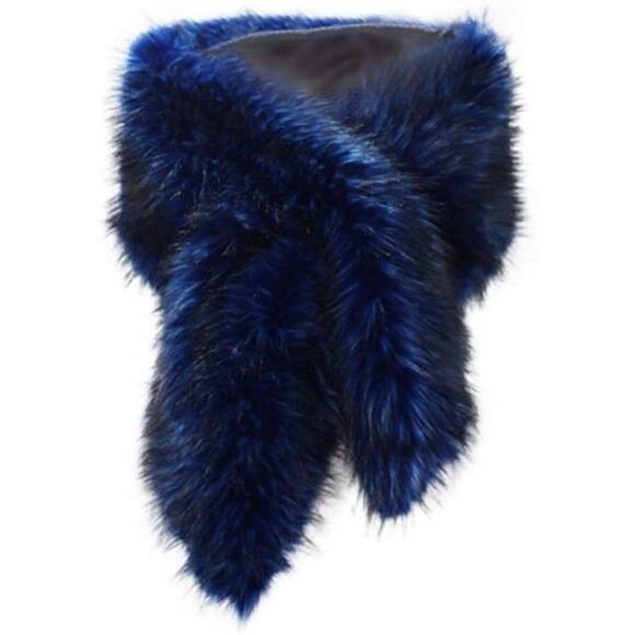 Women's Faux Fur Shawl Wraps Cloak Coat Sweater Cape for Evening Party - Picture 1 of 2